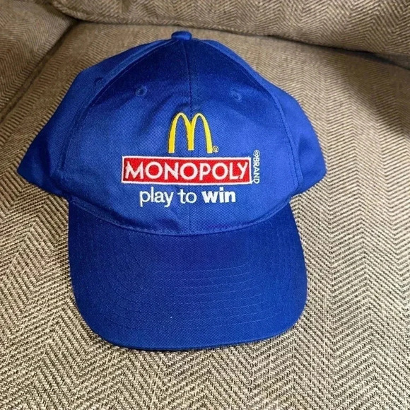 2012 McDonald’s Restaurants Monopoly Board Game play to win blue ball cap hat - Picture 1 of 3
